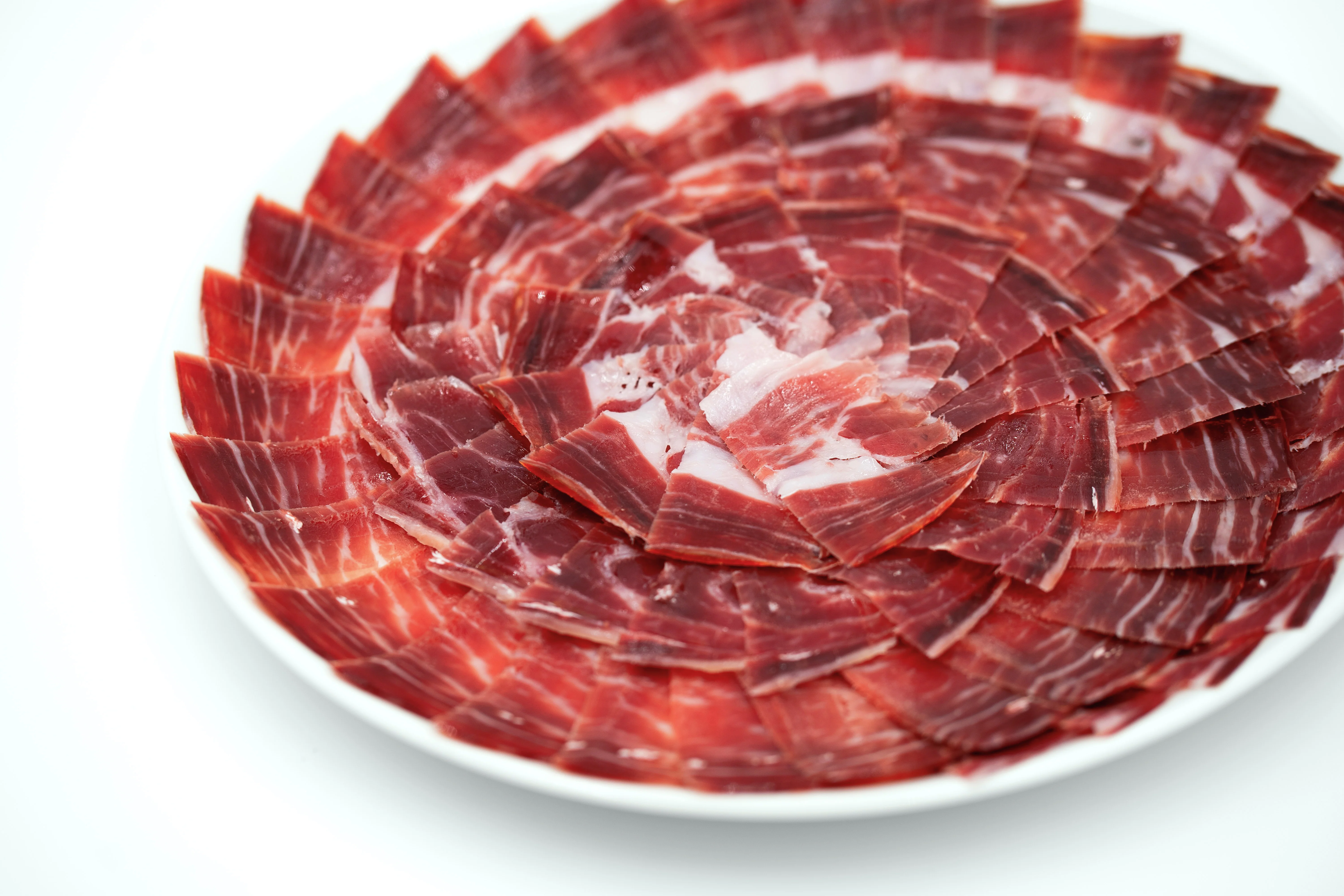 Hand Knife-Sliced Plate 100% Ibérico Ham (Jamón) – World’s Most Awarded, Naturally Cured in Mountains for 4 Years – Plate 3 oz - Image 3